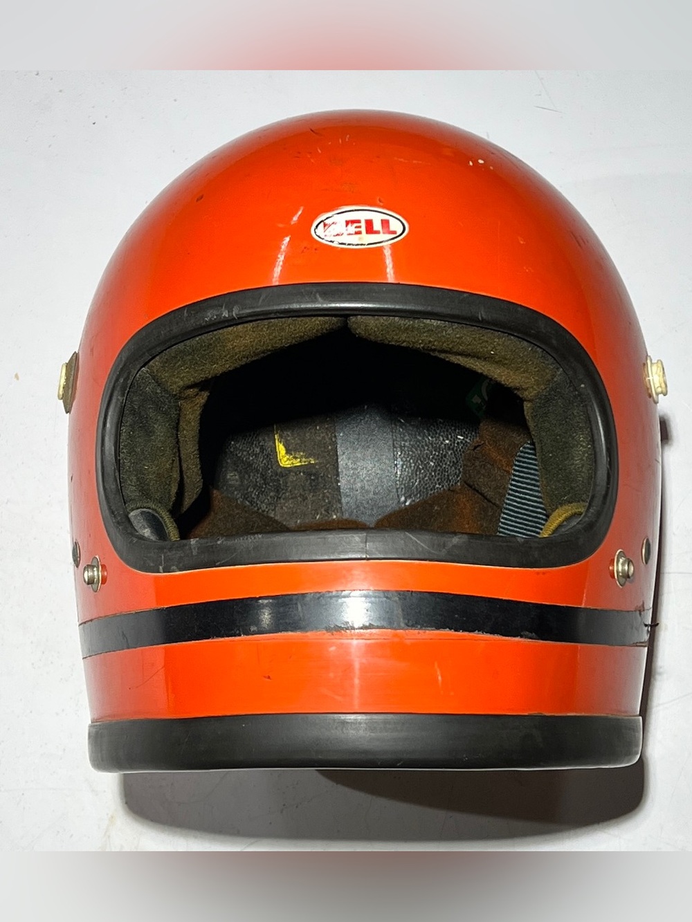 Vintage 1970 BELL STAR Motorcycle Racing Helmet, Snell 70, Size 7
